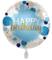 Preview: XL Jumbo Folienballon - Happy Birthday, blau - 71cm